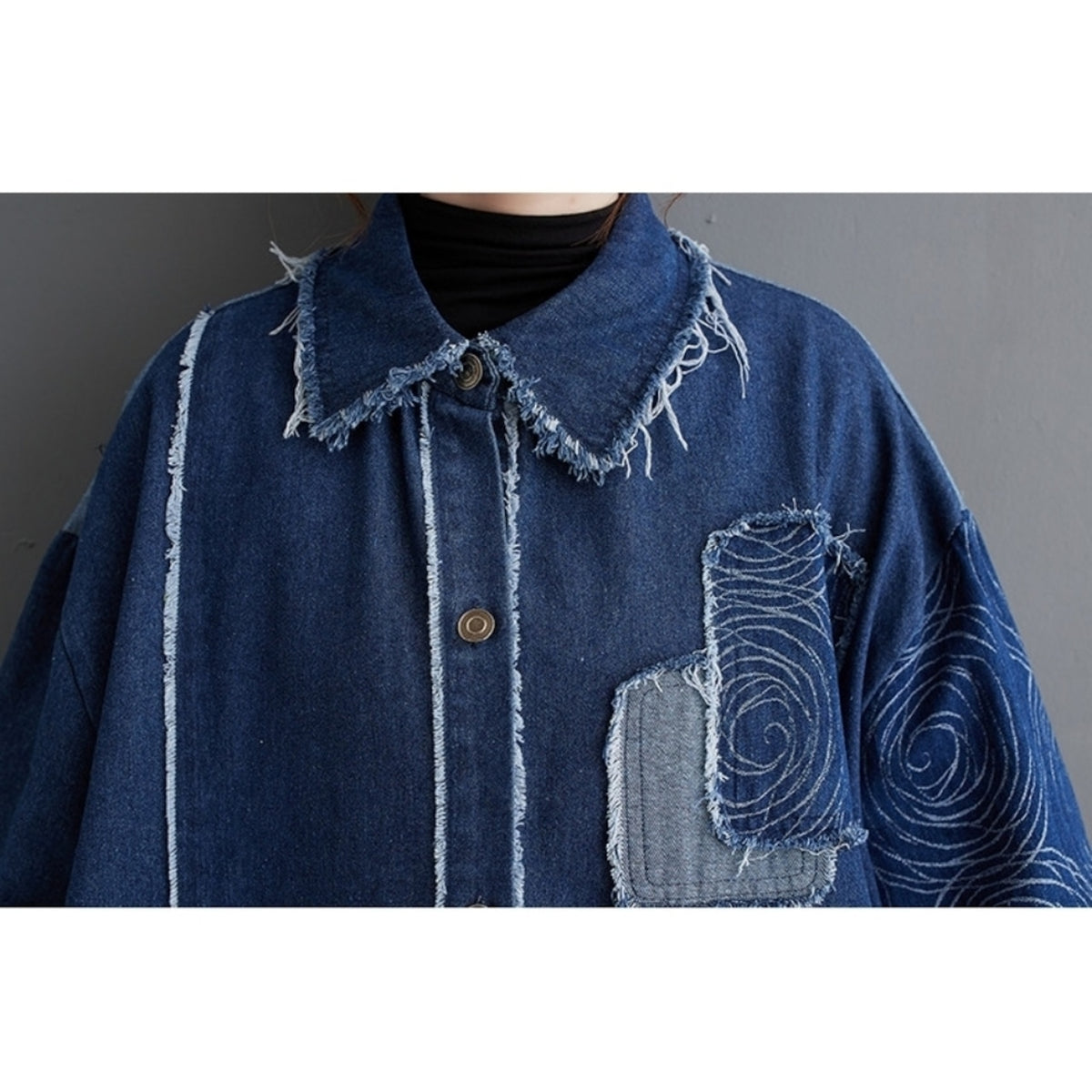 Long denim dress D0264