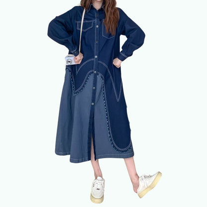 Denim shirt dress D0266