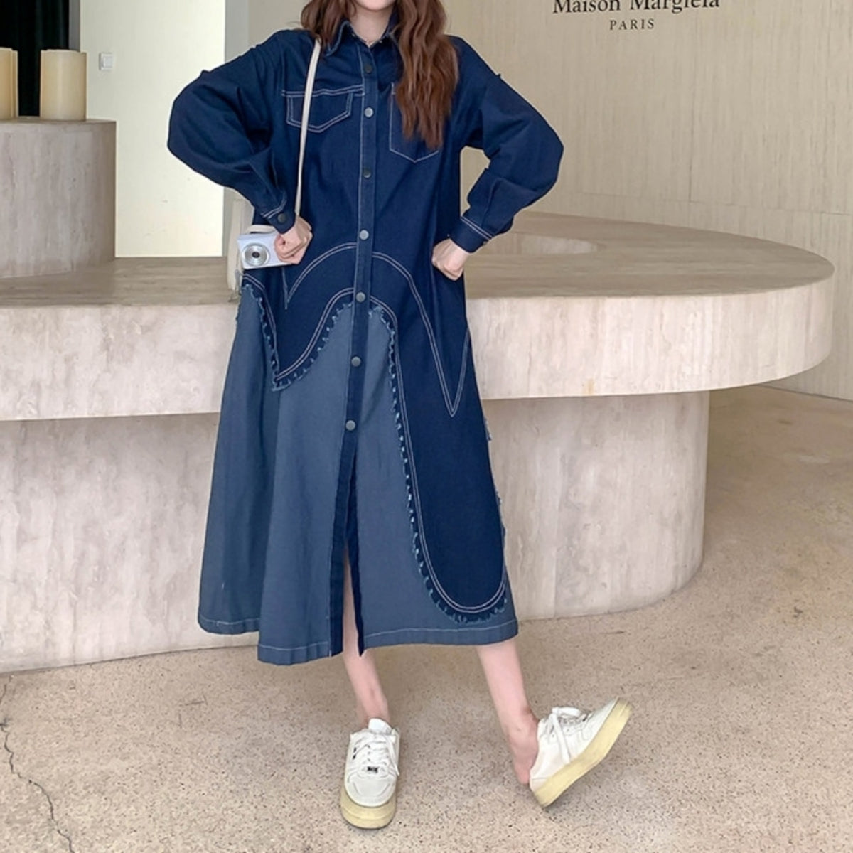 Denim shirt dress D0266