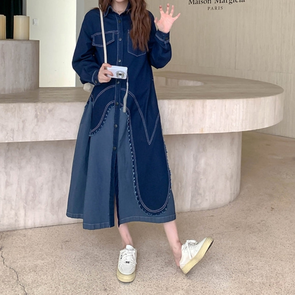 Denim shirt dress D0266