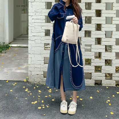 Denim shirt dress D0266