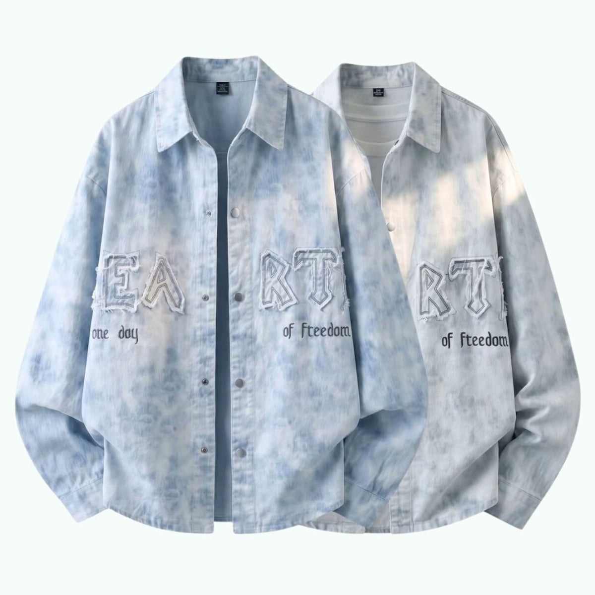 Tie-dye denim jacket D0277