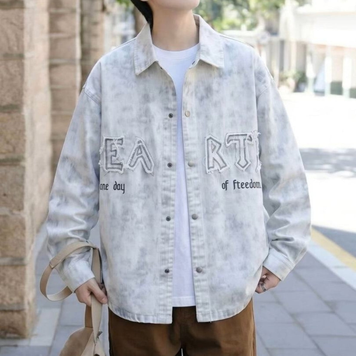 Tie-dye denim jacket D0277