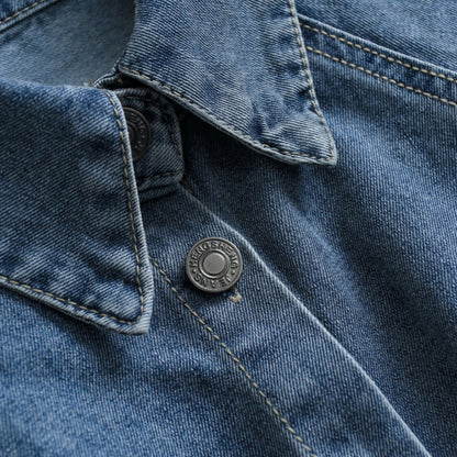 Raglan-sleeve denim jacket D0287