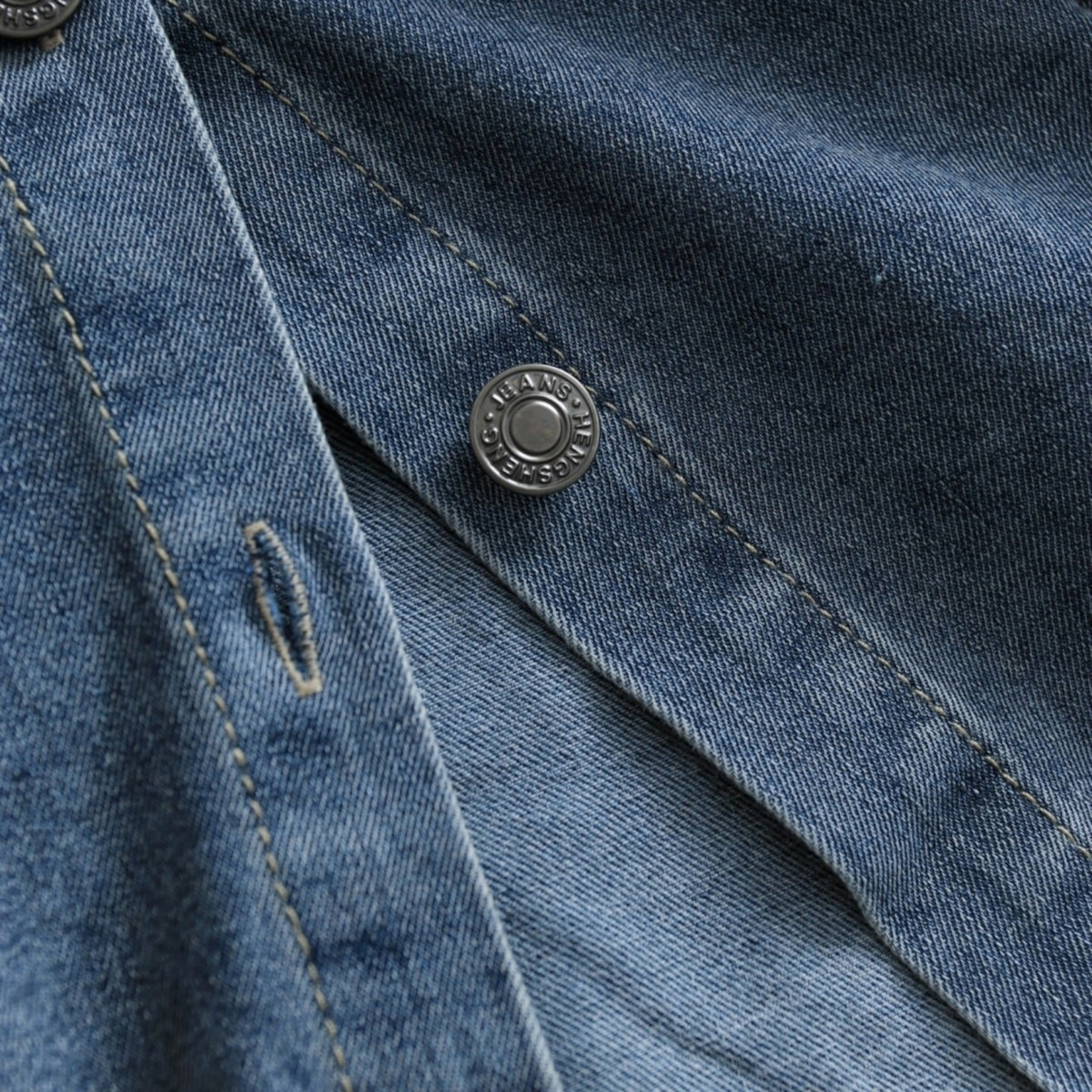 Raglan-sleeve denim jacket D0287