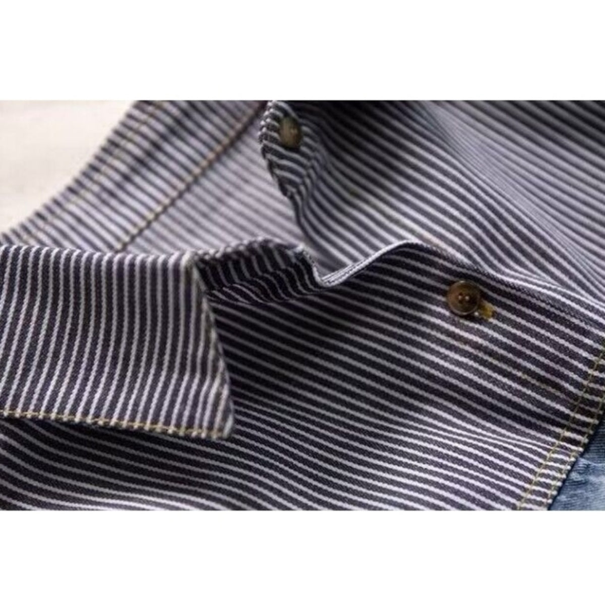 Stripe & Denim Shirt D0291