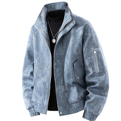 Zip-up denim jacket D0279