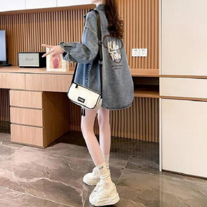 Casual Denim Shirt Jacket D0280