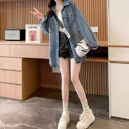 Casual Denim Shirt Jacket D0280
