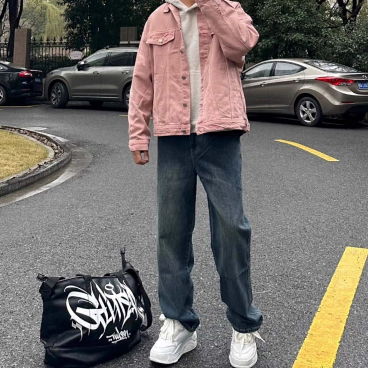 Pink denim jacket D0300