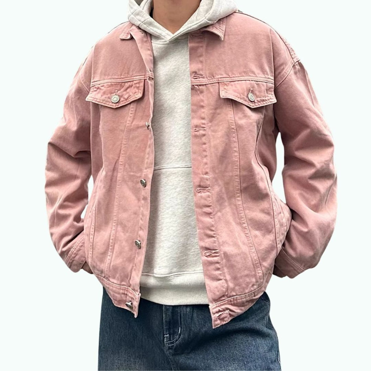 Pink denim jacket D0300