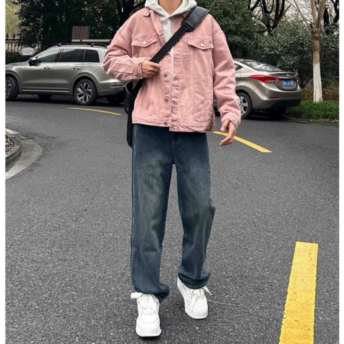 Pink denim jacket D0300