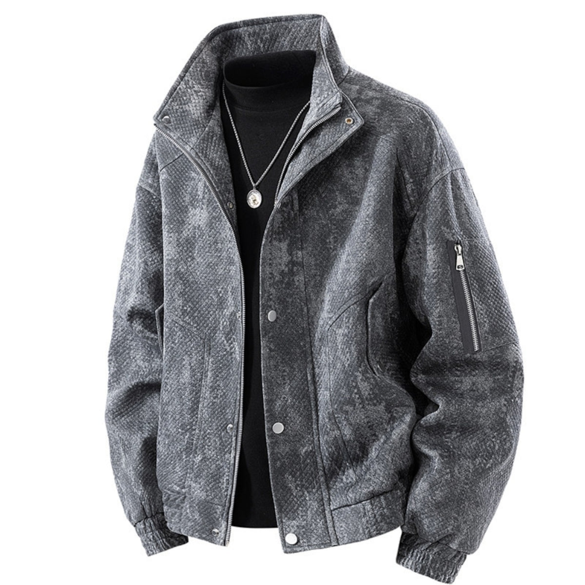 Zip-up denim jacket D0279