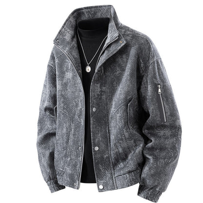 Zip-up denim jacket D0279
