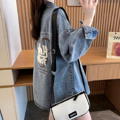 Casual Denim Shirt Jacket D0280