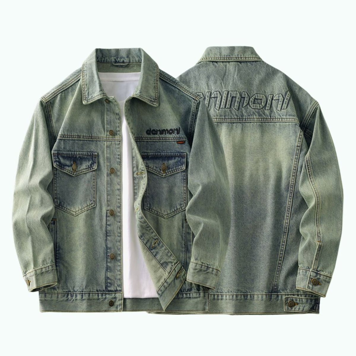 Retro Denim Embroidered Jacket D0299