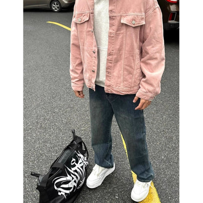Pink denim jacket D0300