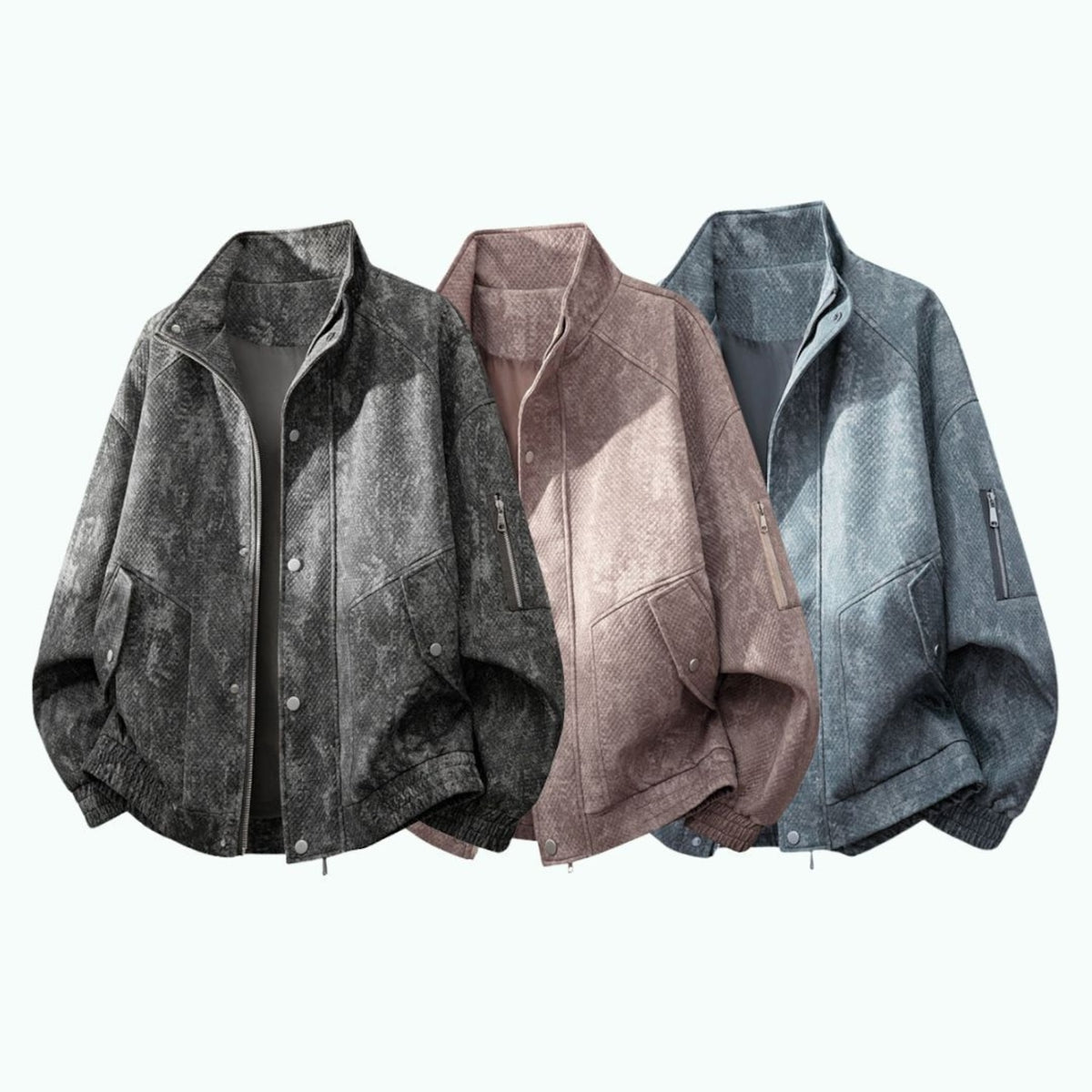 Zip-up denim jacket D0279