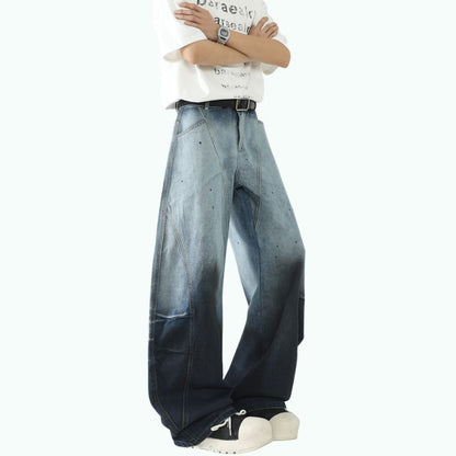 Gradient-wash denim jeans D0301