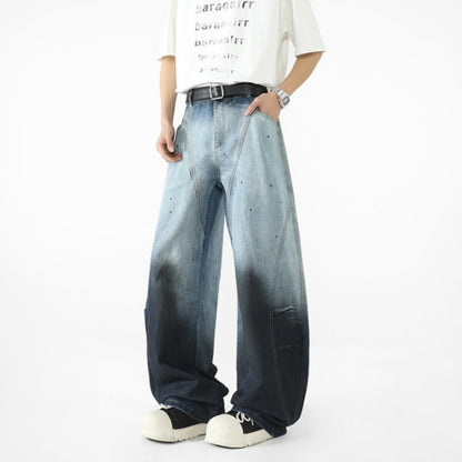 Gradient-wash denim jeans D0301