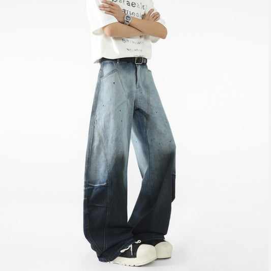Gradient-wash denim jeans D0301