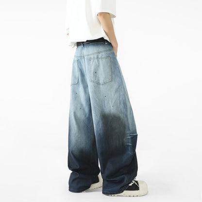 Gradient-wash denim jeans D0301