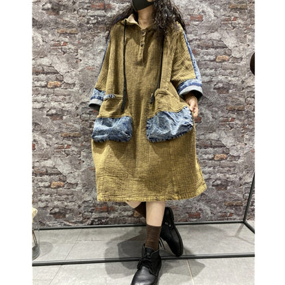 Hooded denim dress D0320