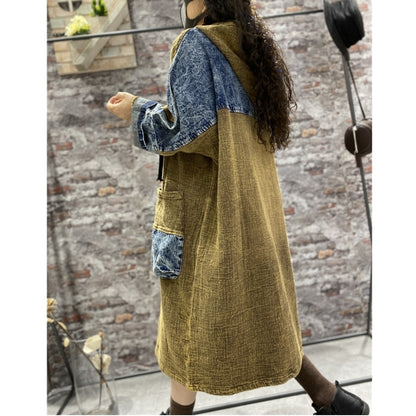 Hooded denim dress D0320