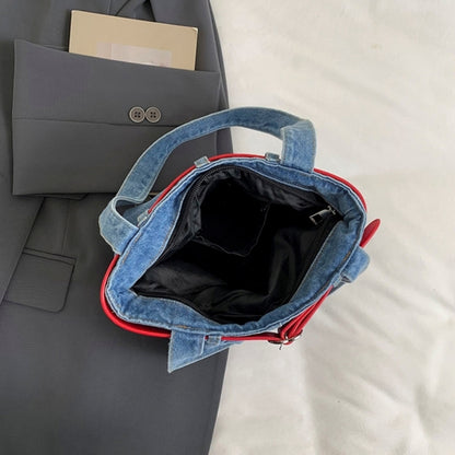 Pleated Denim Bag D0332