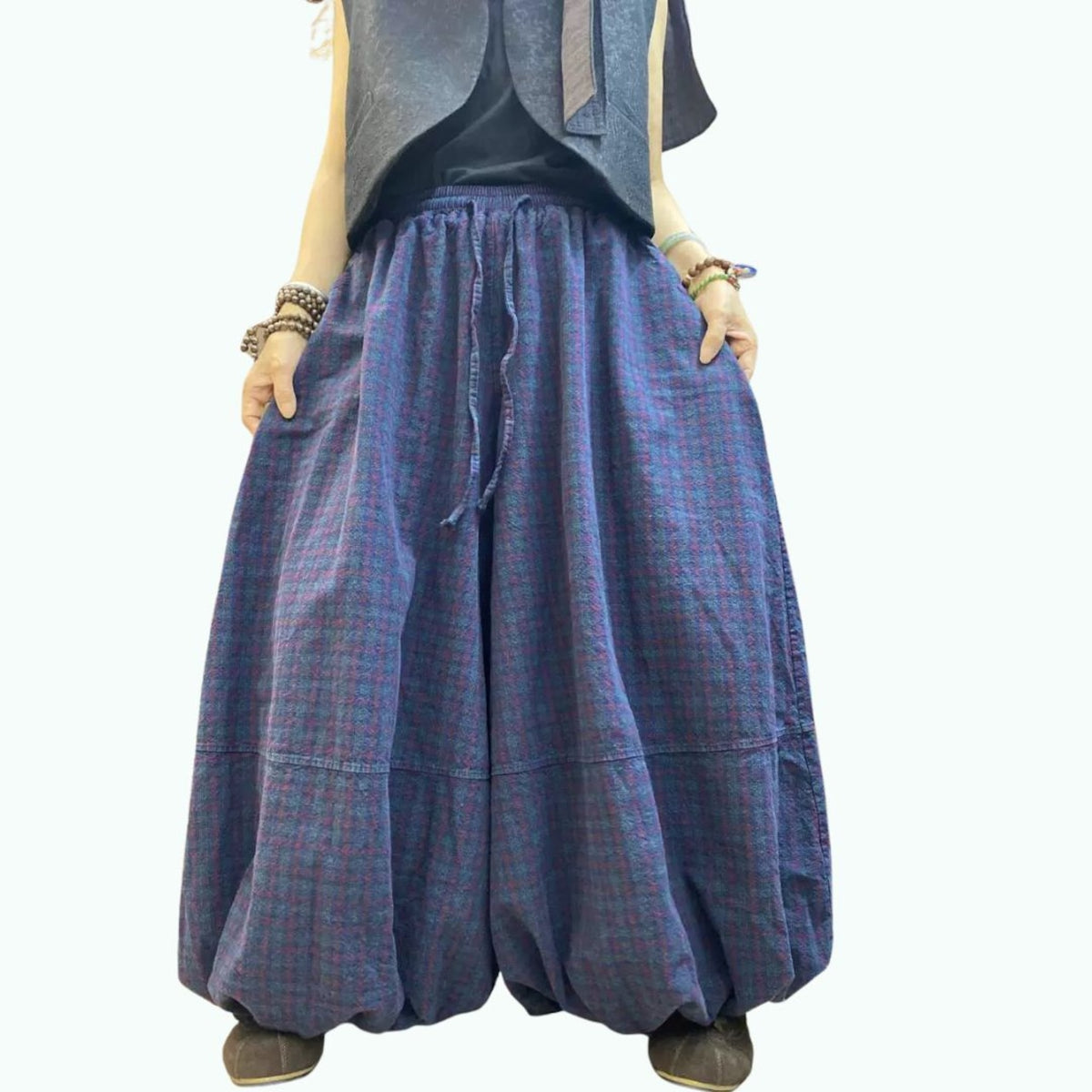 Voluminous Parachute Pants D0323