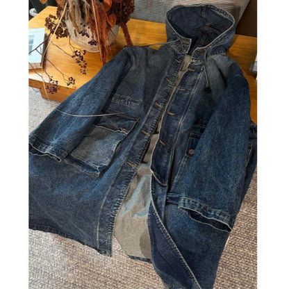 Hooded denim coat D0317