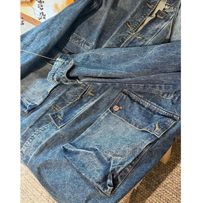 Hooded denim coat D0317
