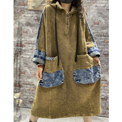 Hooded denim dress D0320