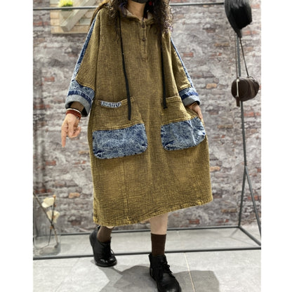 Hooded denim dress D0320