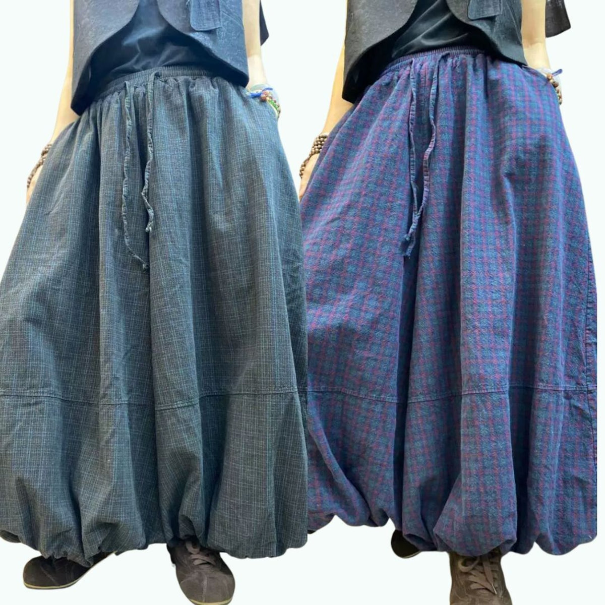 Voluminous Parachute Pants D0323