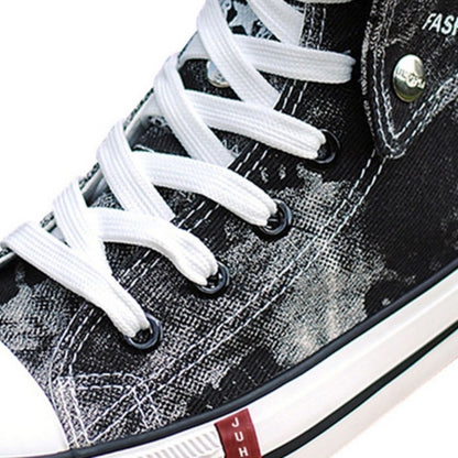 High-top denim sneakers D0339