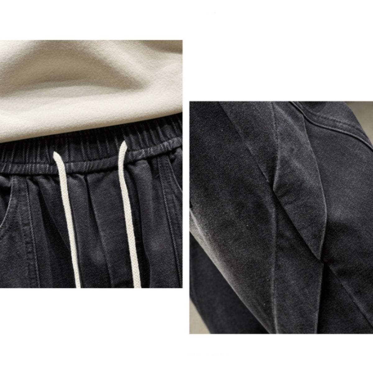 Wide-leg straight-cut denim jeans D0312