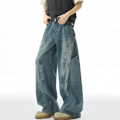 Retro blue denim jeans D0311