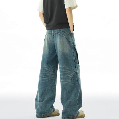 Retro blue denim jeans D0311