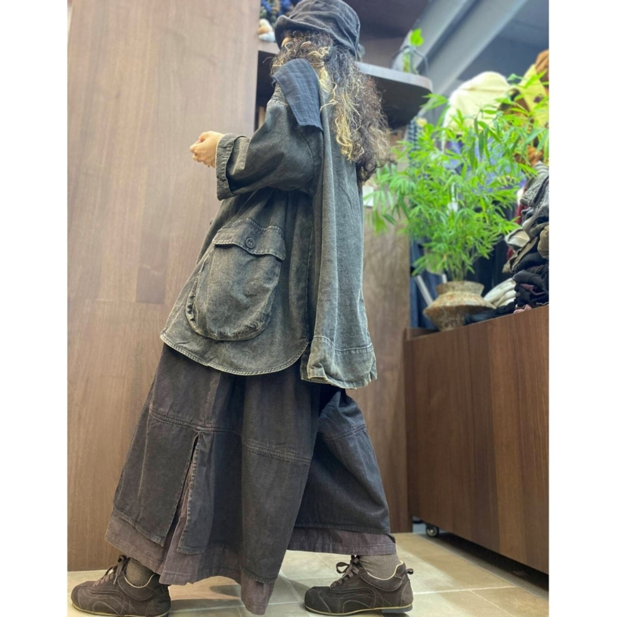 Loose-fit denim jacket D0321
