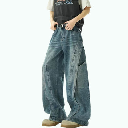 Retro blue denim jeans D0311