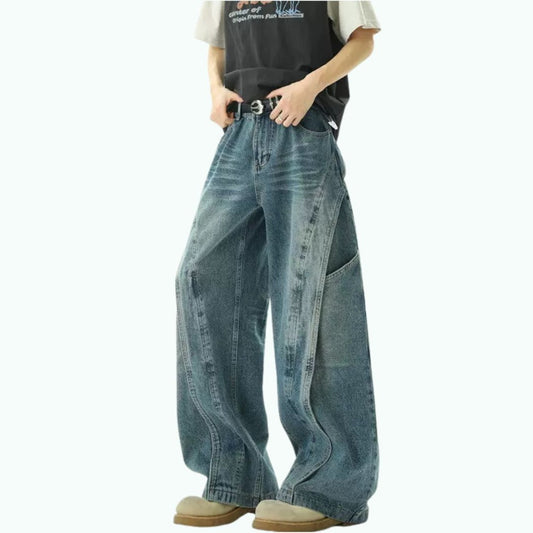 Retro blue denim jeans D0311